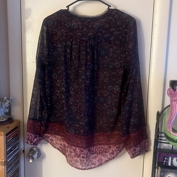 Lucky Brand floral sheer top size S - Picture 8 of 8